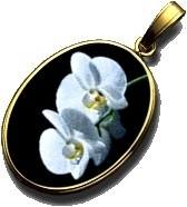 Anhänger oval (Orchideen)